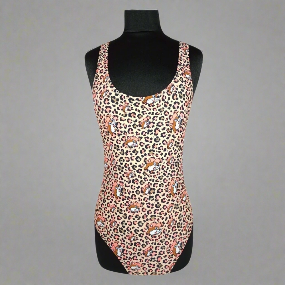 Bucee's Leopard Print One-Piece Swimsuit Sz Small SW48